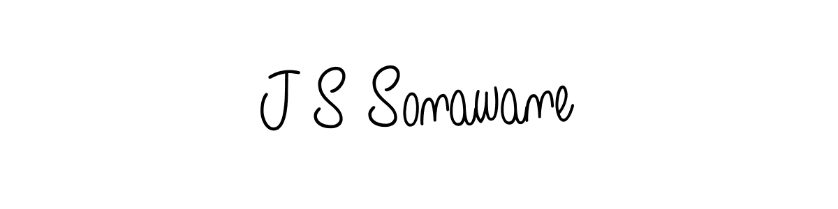 How to make J S Sonawane name signature. Use Angelique-Rose-font-FFP style for creating short signs online. This is the latest handwritten sign. J S Sonawane signature style 5 images and pictures png