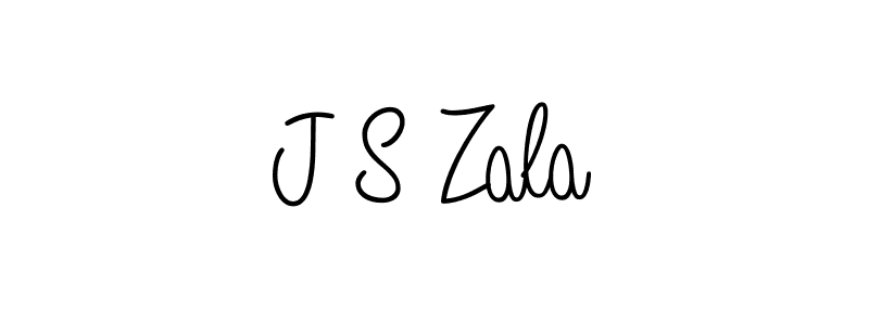 J S Zala stylish signature style. Best Handwritten Sign (Angelique-Rose-font-FFP) for my name. Handwritten Signature Collection Ideas for my name J S Zala. J S Zala signature style 5 images and pictures png