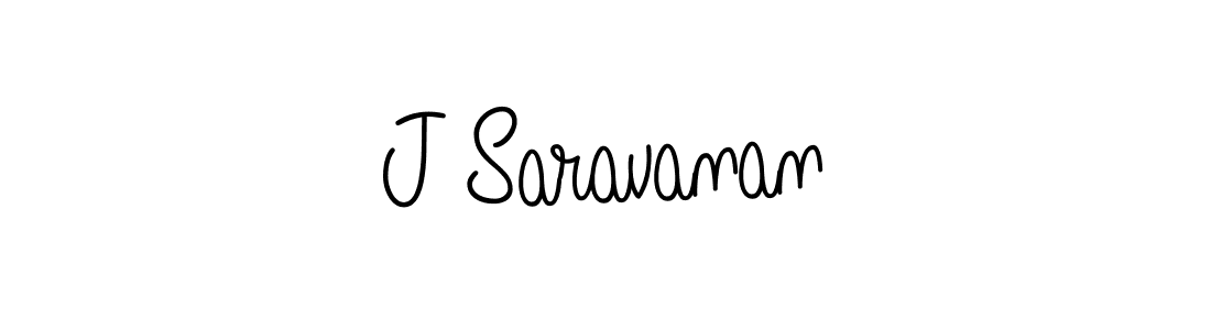 Create a beautiful signature design for name J Saravanan. With this signature (Angelique-Rose-font-FFP) fonts, you can make a handwritten signature for free. J Saravanan signature style 5 images and pictures png