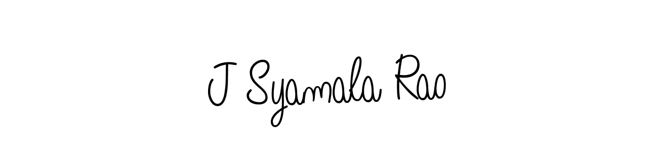 How to make J Syamala Rao name signature. Use Angelique-Rose-font-FFP style for creating short signs online. This is the latest handwritten sign. J Syamala Rao signature style 5 images and pictures png