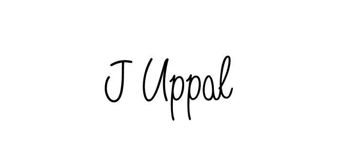 Create a beautiful signature design for name J Uppal. With this signature (Angelique-Rose-font-FFP) fonts, you can make a handwritten signature for free. J Uppal signature style 5 images and pictures png