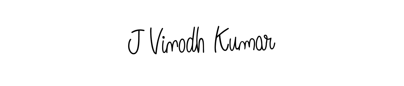 Create a beautiful signature design for name J Vinodh Kumar. With this signature (Angelique-Rose-font-FFP) fonts, you can make a handwritten signature for free. J Vinodh Kumar signature style 5 images and pictures png