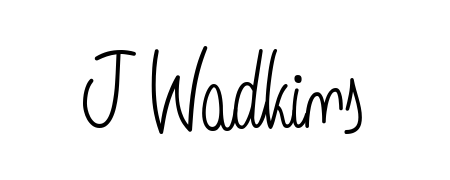 Create your official email sign-off with J Wadkins name in Angelique-Rose-font-FFP style. Crisp, clean, and perfectly legible across all screens. J Wadkins signature style 5 images and pictures png