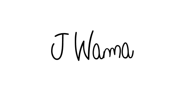 Create a beautiful signature design for name J Wama. With this signature (Angelique-Rose-font-FFP) fonts, you can make a handwritten signature for free. J Wama signature style 5 images and pictures png