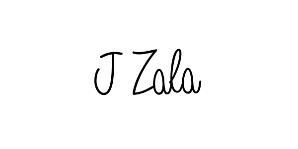 Design your own signature with our free online signature maker. With this signature software, you can create a handwritten (Angelique-Rose-font-FFP) signature for name J Zala. J Zala signature style 5 images and pictures png