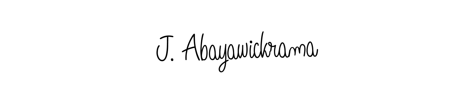 Make a beautiful signature design for name J. Abayawickrama. With this signature (Angelique-Rose-font-FFP) style, you can create a handwritten signature for free. J. Abayawickrama signature style 5 images and pictures png