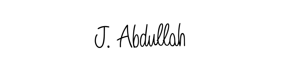 The best way (Angelique-Rose-font-FFP) to make a short signature is to pick only two or three words in your name. The name J. Abdullah include a total of six letters. For converting this name. J. Abdullah signature style 5 images and pictures png