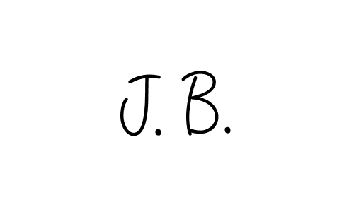 Design your own signature with our free online signature maker. With this signature software, you can create a handwritten (Angelique-Rose-font-FFP) signature for name J. B.. J. B. signature style 5 images and pictures png