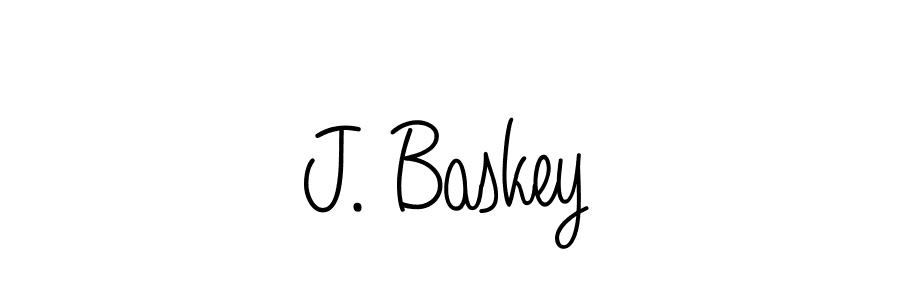 You should practise on your own different ways (Angelique-Rose-font-FFP) to write your name (J. Baskey) in signature. don't let someone else do it for you. J. Baskey signature style 5 images and pictures png