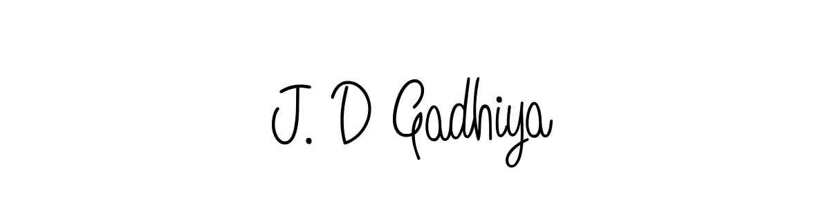 Also You can easily find your signature by using the search form. We will create J. D Gadhiya name handwritten signature images for you free of cost using Angelique-Rose-font-FFP sign style. J. D Gadhiya signature style 5 images and pictures png