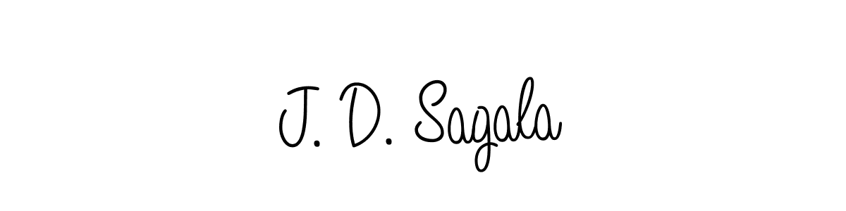 How to make J. D. Sagala name signature. Use Angelique-Rose-font-FFP style for creating short signs online. This is the latest handwritten sign. J. D. Sagala signature style 5 images and pictures png