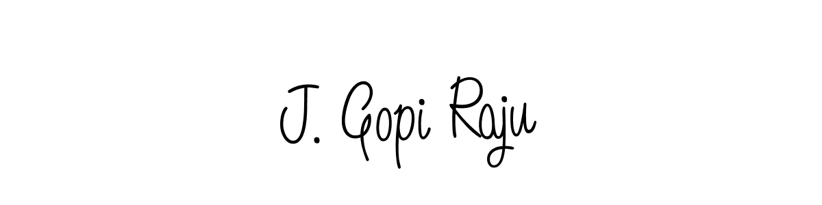 Use a signature maker to create a handwritten signature online. With this signature software, you can design (Angelique-Rose-font-FFP) your own signature for name J. Gopi Raju. J. Gopi Raju signature style 5 images and pictures png