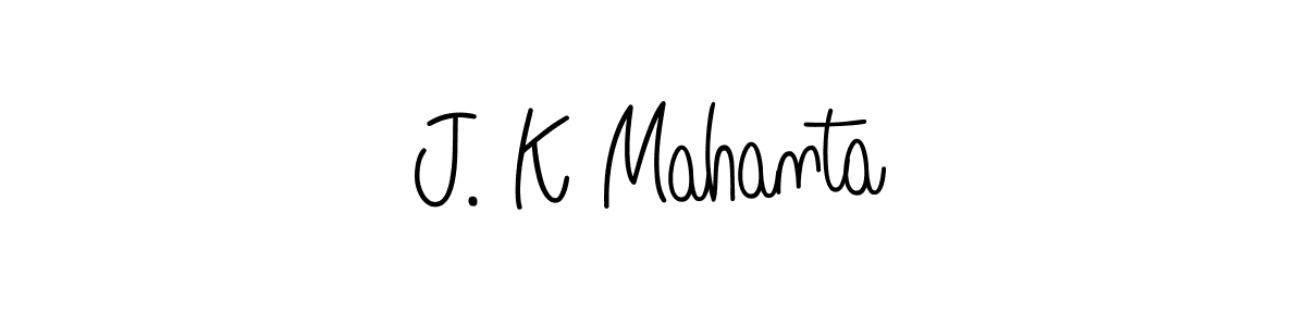 You should practise on your own different ways (Angelique-Rose-font-FFP) to write your name (J. K Mahanta) in signature. don't let someone else do it for you. J. K Mahanta signature style 5 images and pictures png