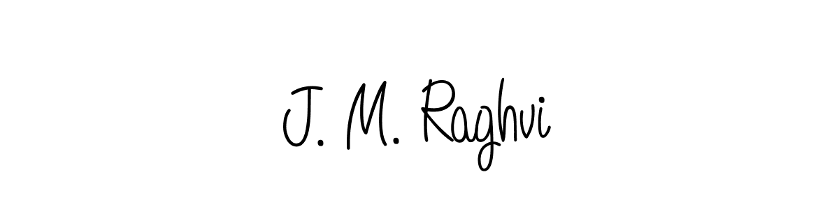 Make a beautiful signature design for name J. M. Raghvi. With this signature (Angelique-Rose-font-FFP) style, you can create a handwritten signature for free. J. M. Raghvi signature style 5 images and pictures png