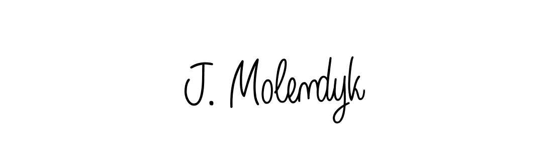 Design your own signature with our free online signature maker. With this signature software, you can create a handwritten (Angelique-Rose-font-FFP) signature for name J. Molendyk. J. Molendyk signature style 5 images and pictures png
