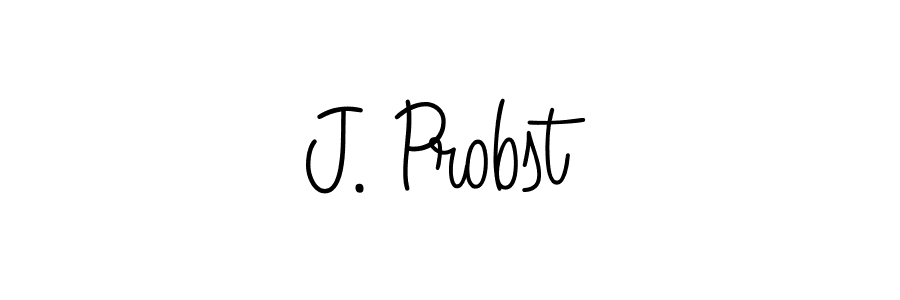 J. Probst stylish signature style. Best Handwritten Sign (Angelique-Rose-font-FFP) for my name. Handwritten Signature Collection Ideas for my name J. Probst. J. Probst signature style 5 images and pictures png
