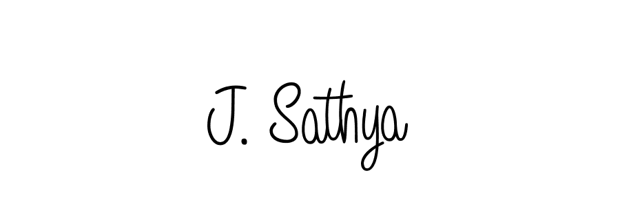 Make a beautiful signature design for name J. Sathya. With this signature (Angelique-Rose-font-FFP) style, you can create a handwritten signature for free. J. Sathya signature style 5 images and pictures png