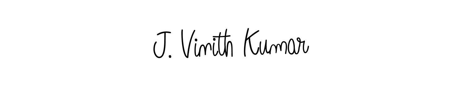 This is the best signature style for the J. Vinith Kumar name. Also you like these signature font (Angelique-Rose-font-FFP). Mix name signature. J. Vinith Kumar signature style 5 images and pictures png