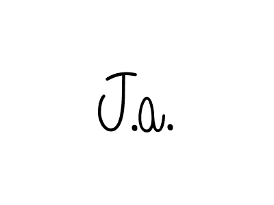 J.a. stylish signature style. Best Handwritten Sign (Angelique-Rose-font-FFP) for my name. Handwritten Signature Collection Ideas for my name J.a.. J.a. signature style 5 images and pictures png