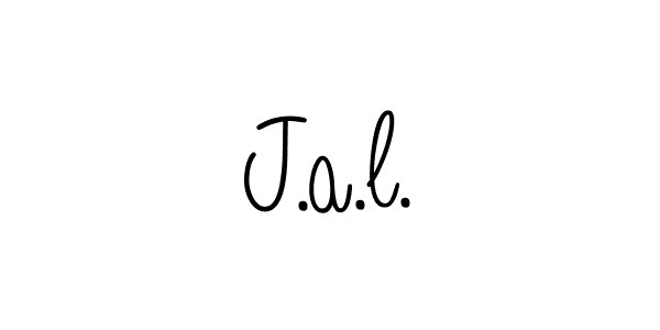 The best way (Angelique-Rose-font-FFP) to make a short signature is to pick only two or three words in your name. The name J.a.l. include a total of six letters. For converting this name. J.a.l. signature style 5 images and pictures png