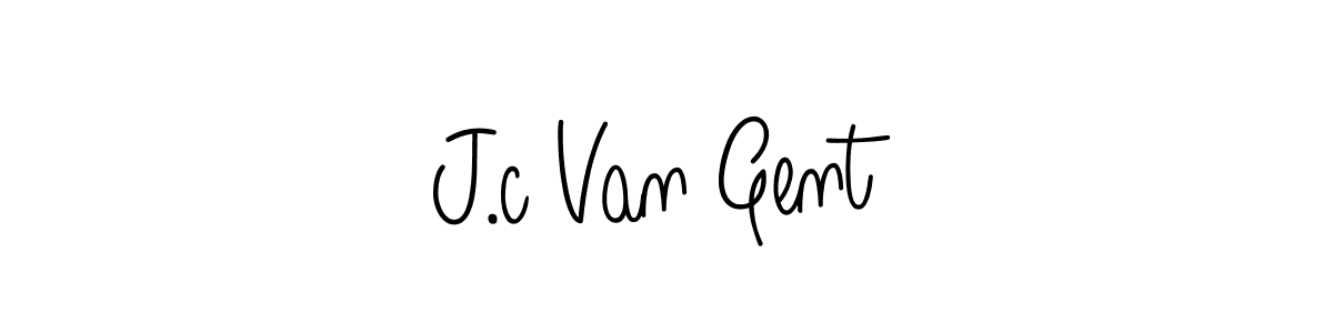 How to make J.c Van Gent name signature. Use Angelique-Rose-font-FFP style for creating short signs online. This is the latest handwritten sign. J.c Van Gent signature style 5 images and pictures png