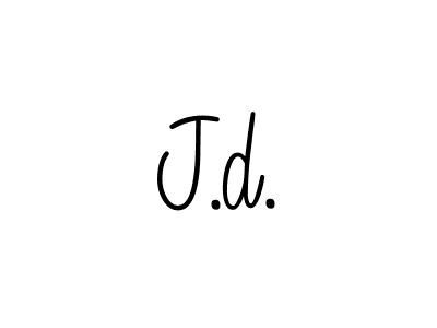 The best way (Angelique-Rose-font-FFP) to make a short signature is to pick only two or three words in your name. The name J.d. include a total of six letters. For converting this name. J.d. signature style 5 images and pictures png