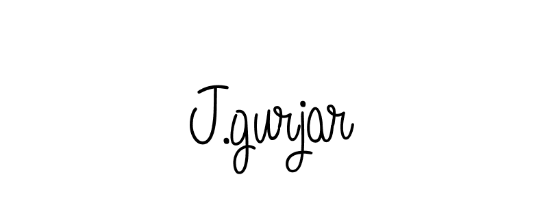 You should practise on your own different ways (Angelique-Rose-font-FFP) to write your name (J.gurjar) in signature. don't let someone else do it for you. J.gurjar signature style 5 images and pictures png