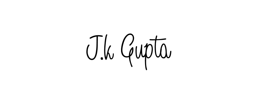 The best way (Angelique-Rose-font-FFP) to make a short signature is to pick only two or three words in your name. The name J.k Gupta include a total of six letters. For converting this name. J.k Gupta signature style 5 images and pictures png