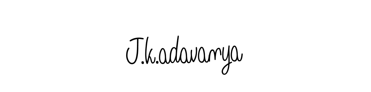 How to make J.k.adavanya name signature. Use Angelique-Rose-font-FFP style for creating short signs online. This is the latest handwritten sign. J.k.adavanya signature style 5 images and pictures png