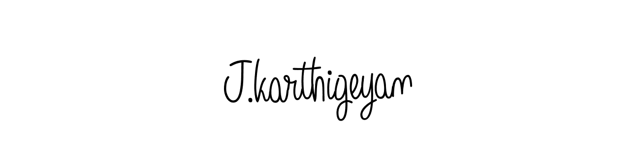 You should practise on your own different ways (Angelique-Rose-font-FFP) to write your name (J.karthigeyan) in signature. don't let someone else do it for you. J.karthigeyan signature style 5 images and pictures png