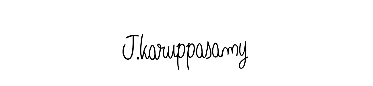 Design your own signature with our free online signature maker. With this signature software, you can create a handwritten (Angelique-Rose-font-FFP) signature for name J.karuppasamy. J.karuppasamy signature style 5 images and pictures png