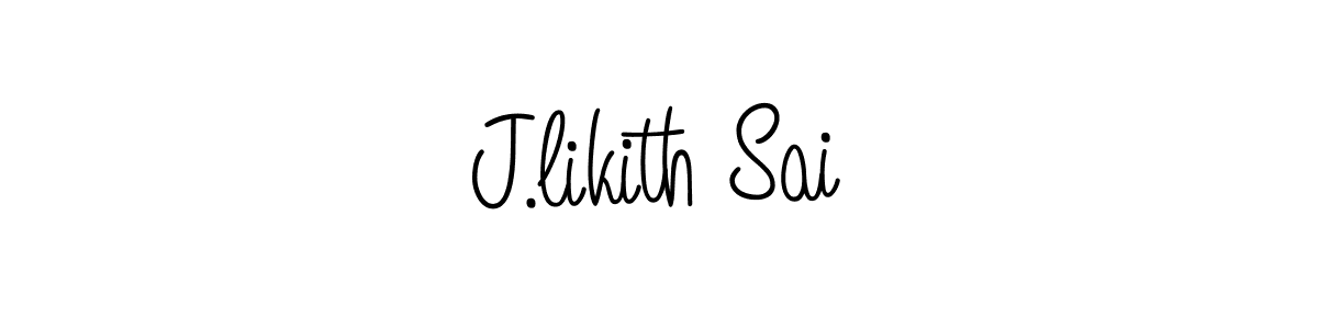 Create a beautiful signature design for name J.likith Sai. With this signature (Angelique-Rose-font-FFP) fonts, you can make a handwritten signature for free. J.likith Sai signature style 5 images and pictures png