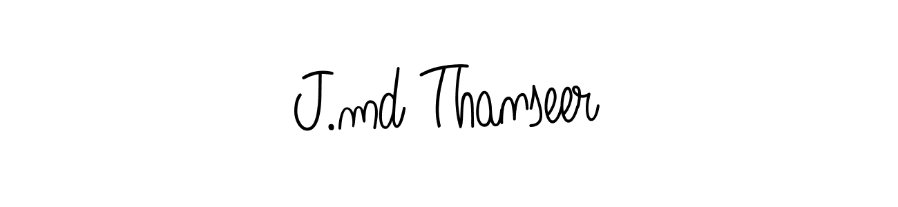 J.md Thanseer stylish signature style. Best Handwritten Sign (Angelique-Rose-font-FFP) for my name. Handwritten Signature Collection Ideas for my name J.md Thanseer. J.md Thanseer signature style 5 images and pictures png