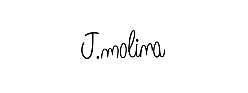 Use a signature maker to create a handwritten signature online. With this signature software, you can design (Angelique-Rose-font-FFP) your own signature for name J.molina. J.molina signature style 5 images and pictures png