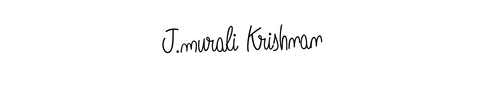 The best way (Angelique-Rose-font-FFP) to make a short signature is to pick only two or three words in your name. The name J.murali Krishnan include a total of six letters. For converting this name. J.murali Krishnan signature style 5 images and pictures png