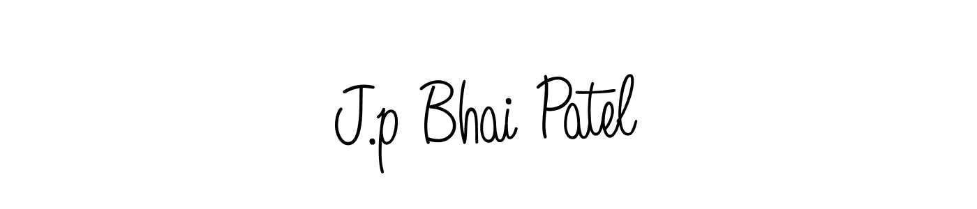 Use a signature maker to create a handwritten signature online. With this signature software, you can design (Angelique-Rose-font-FFP) your own signature for name J.p Bhai Patel. J.p Bhai Patel signature style 5 images and pictures png