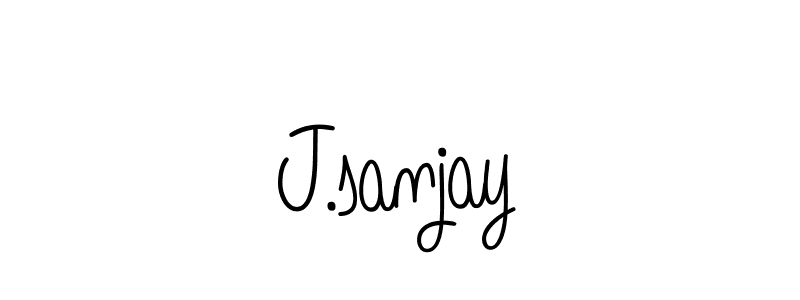 The best way (Angelique-Rose-font-FFP) to make a short signature is to pick only two or three words in your name. The name J.sanjay include a total of six letters. For converting this name. J.sanjay signature style 5 images and pictures png