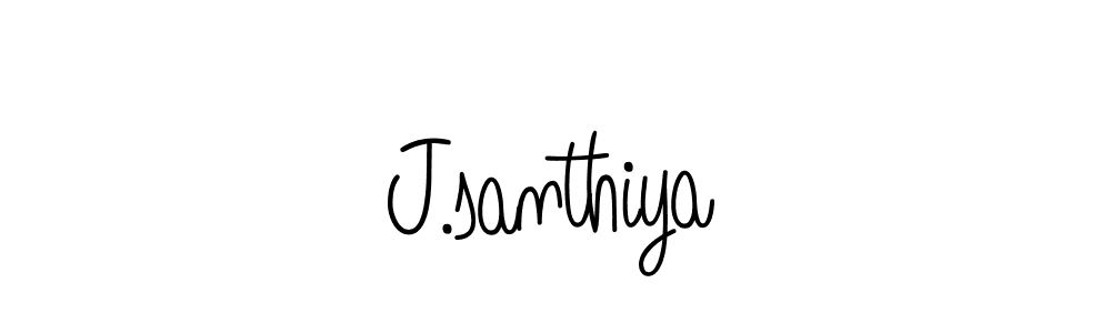 Make a beautiful signature design for name J.santhiya. With this signature (Angelique-Rose-font-FFP) style, you can create a handwritten signature for free. J.santhiya signature style 5 images and pictures png