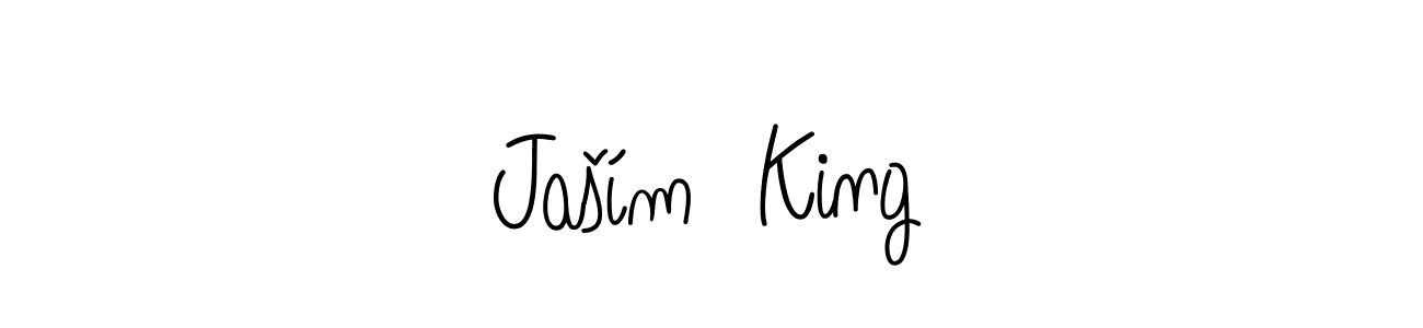 Jaším  King stylish signature style. Best Handwritten Sign (Angelique-Rose-font-FFP) for my name. Handwritten Signature Collection Ideas for my name Jaším  King. Jaším  King signature style 5 images and pictures png