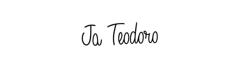 You should practise on your own different ways (Angelique-Rose-font-FFP) to write your name (Ja Teodoro) in signature. don't let someone else do it for you. Ja Teodoro signature style 5 images and pictures png