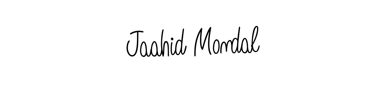 How to make Jaahid Mondal name signature. Use Angelique-Rose-font-FFP style for creating short signs online. This is the latest handwritten sign. Jaahid Mondal signature style 5 images and pictures png