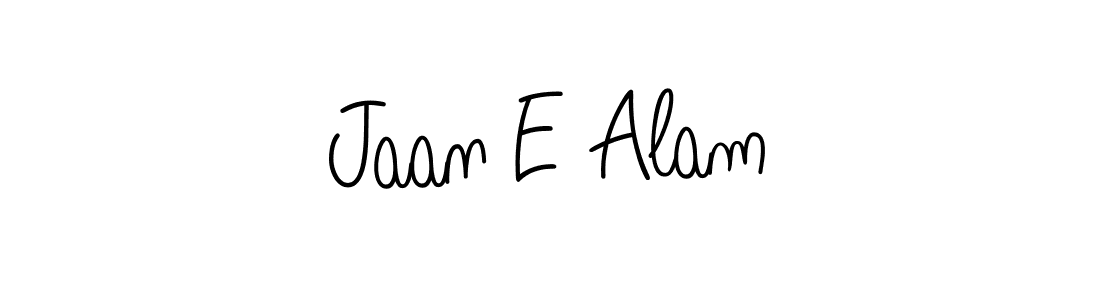 Design your own signature with our free online signature maker. With this signature software, you can create a handwritten (Angelique-Rose-font-FFP) signature for name Jaan E Alam. Jaan E Alam signature style 5 images and pictures png