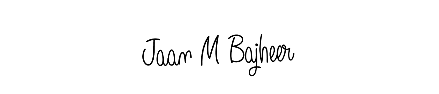 if you are searching for the best signature style for your name Jaan M Bajheer. so please give up your signature search. here we have designed multiple signature styles  using Angelique-Rose-font-FFP. Jaan M Bajheer signature style 5 images and pictures png