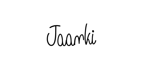 Design your own signature with our free online signature maker. With this signature software, you can create a handwritten (Angelique-Rose-font-FFP) signature for name Jaanki. Jaanki signature style 5 images and pictures png