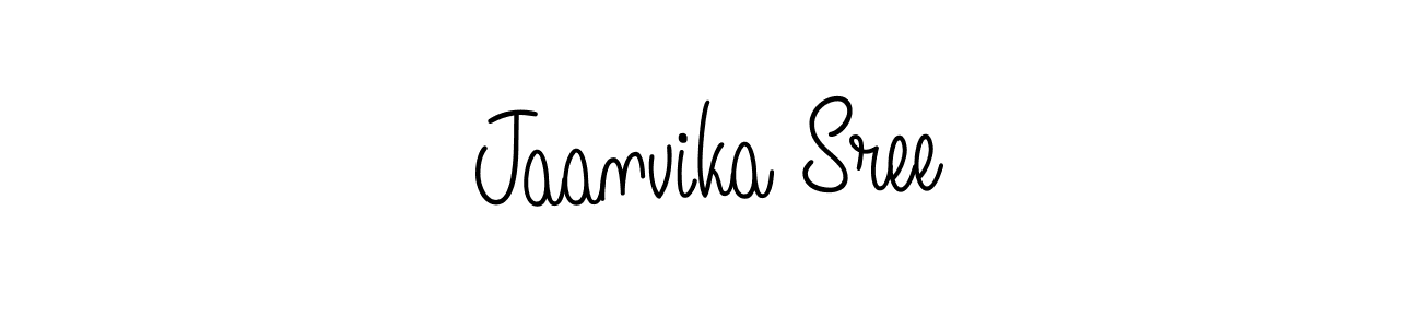 if you are searching for the best signature style for your name Jaanvika Sree. so please give up your signature search. here we have designed multiple signature styles  using Angelique-Rose-font-FFP. Jaanvika Sree signature style 5 images and pictures png