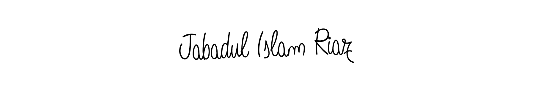 Make a beautiful signature design for name Jabadul Islam Riaz. With this signature (Angelique-Rose-font-FFP) style, you can create a handwritten signature for free. Jabadul Islam Riaz signature style 5 images and pictures png