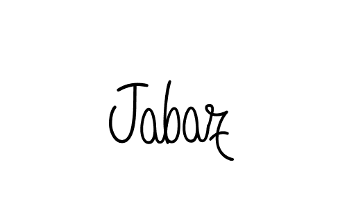 Make a beautiful signature design for name Jabaz. With this signature (Angelique-Rose-font-FFP) style, you can create a handwritten signature for free. Jabaz signature style 5 images and pictures png