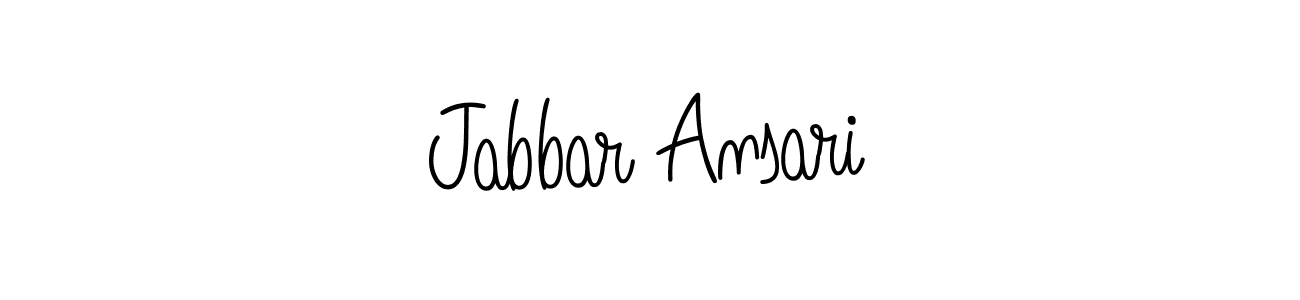 Use a signature maker to create a handwritten signature online. With this signature software, you can design (Angelique-Rose-font-FFP) your own signature for name Jabbar Ansari. Jabbar Ansari signature style 5 images and pictures png