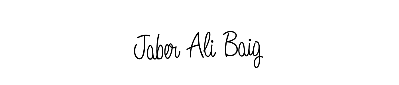 Create a beautiful signature design for name Jaber Ali Baig. With this signature (Angelique-Rose-font-FFP) fonts, you can make a handwritten signature for free. Jaber Ali Baig signature style 5 images and pictures png