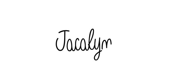 Design your own signature with our free online signature maker. With this signature software, you can create a handwritten (Angelique-Rose-font-FFP) signature for name Jacalyn. Jacalyn signature style 5 images and pictures png